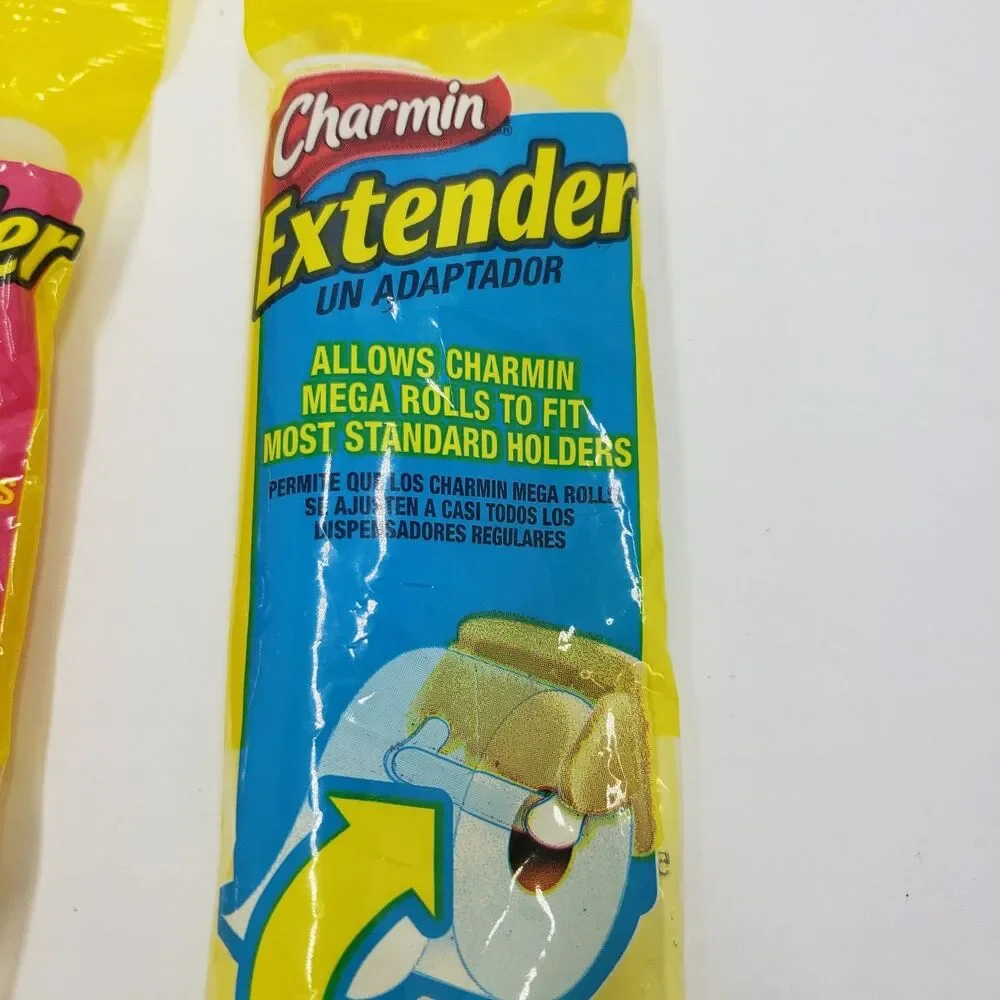 2 Charmin Toilet Paper Extender Adapter Mega Roll Fits Most Standard Holders NEW